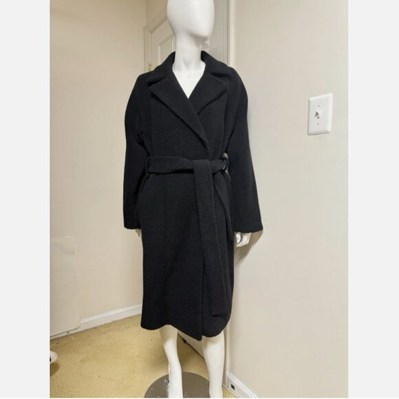 Theory Teddy Belted Wool-Blend Coat